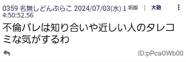 内田梨瑚。担当警察官と不倫していた。ばらしたのは誰かタレコミ画像